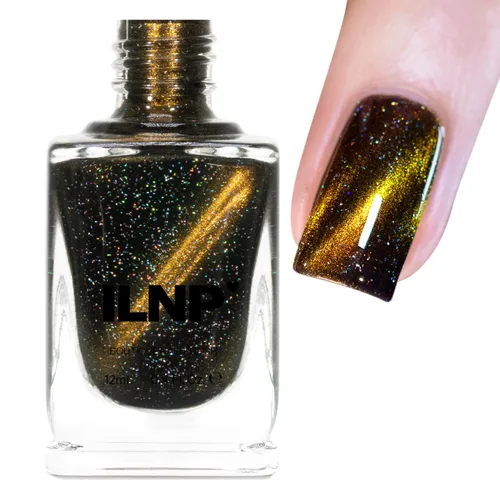 Vista 6 de ILNP After Hours Esmalte de uñas holográfico magnético azul profundo a base de negro