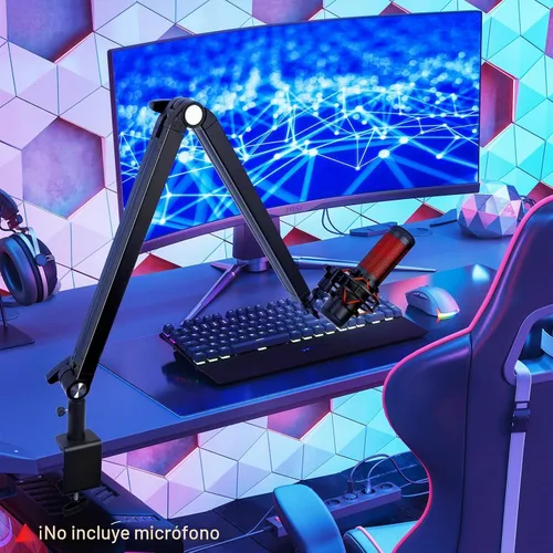 Vista 2 de Blue Yeti - Brazo Boom con tubo de extensión, brazo de micrófono compatible con Blue Yeti, soporte de micrófono de altura ajustable para HyperX