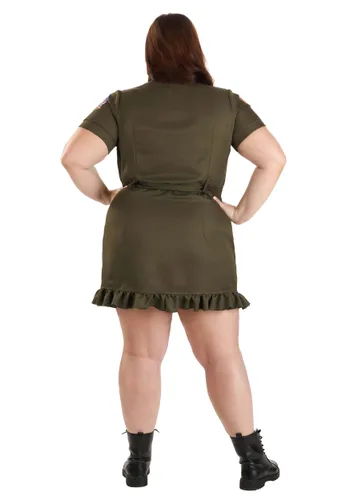 Vista 7 de Disfraz de Vestido Traje de Vuelo Top Gun para Mujer Talla Plus Multicolor