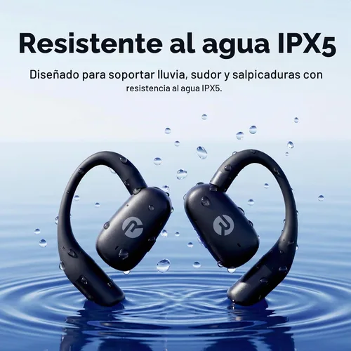Vista 6 de Raycon Everyday - Auriculares de oreja abierta, doble micrófono, 40H, color Negro