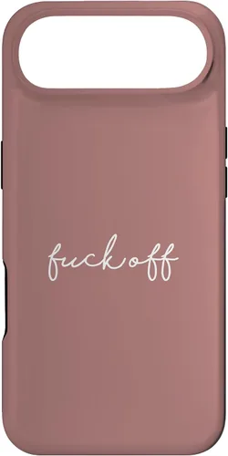 Vista 27 de Funda para iPhone 16 Dusty Rose Fuck Off Divertida manuscrita a mano con refranes sarcásticos groseros