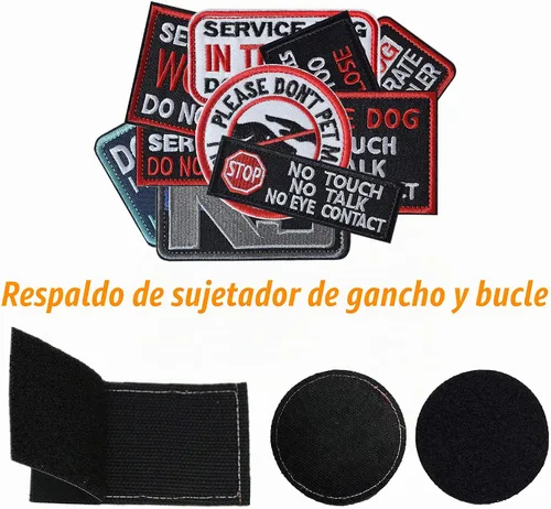 Vista 3 de 10 Piezas de Emblema de Servicio para Perros K9 "Por Favor No Me Acaricien" en Entrenamiento Sin Tocar Insignia Completa Bordada para Arnés de 1.