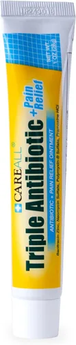 Vista 4 de Ungüento antibiótico triple de 1 oz + alivio del dolor, doble acción máxima fuerza ungüento de primeros auxilios calma y cura dolores menores