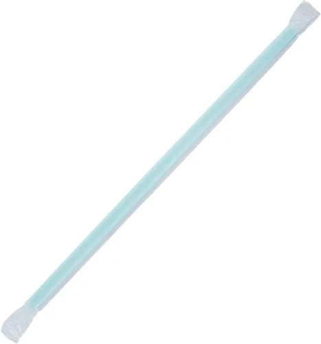 Vista 6 de Karat C9125 (Aqua) Pajitas gigantes de 10.25 pulgadas (0.315 in de diámetro), envueltas en papel, aguamarina (caja de 1200)