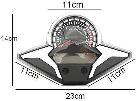 Vista 3 de Motocicleta LCD Digital Velocímetro Odómetro Tacómetro Calibre KMH Para Honda CBR250R CBR 250 Custom Negro