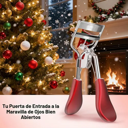 Vista 8 de Rizador de pestañas Kaasage para elevar y rizar, herramienta profesional de maquillaje de acero inoxidable con mango ergonómico y 6 almohadillas