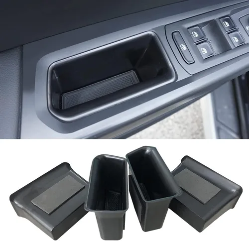Vista 15 de Manija de bolsillo de almacenamiento lateral delantera, reposabrazos, contenedor de teléfono negro para Mercedes Benz Clase E E350 E400 E500 E63 AMG