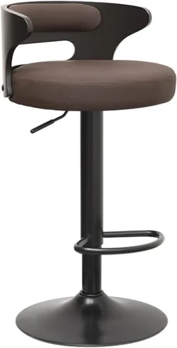 Vista 12 de Taburetes de bar altos de piel sintética mate para sala de estar, silla de bar, respaldo de muebles de cocina, taburete alto, taburete nórdico