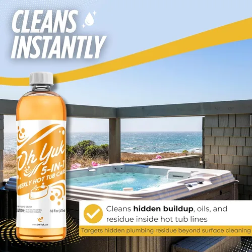 Vista 4 de Oh Yuk - Productos químicos 5 en 1 para bañera de hidromasaje, limpiador