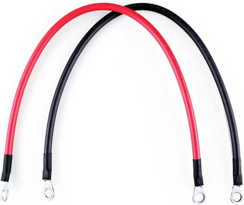 Vista 5 de Conjunto de cables de batería 8AWG-2FT, cable de alimentación, cables puente inversor de batería de 2 pies con terminales de 3/8