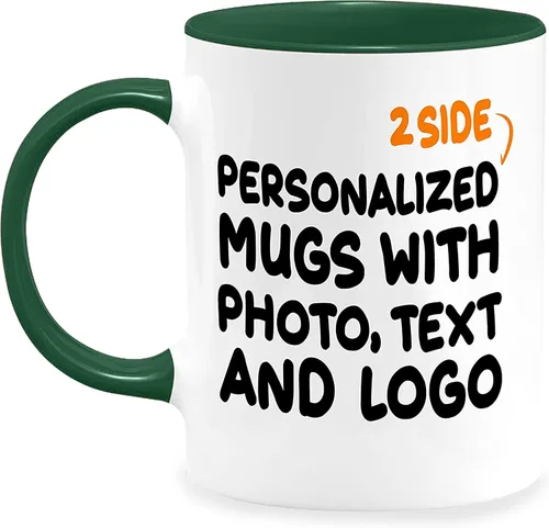 Vista 9 de Tazas de café personalizadas tazas de cerámica personalizadas añadir imagen crear logotipo con texto 11oz