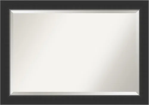 Vista 8 de Amanti Art Espejo de baño de madera, espejo de pared negro Corvino para usar como espejo de tocador de baño sobre el fregadero (35 x 45 pulgadas)