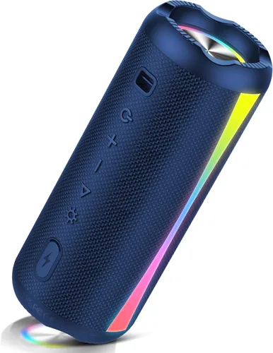 Vista 10 de Altavoz Bluetooth portátil, altavoz inalámbrico 2026 con sonido estéreo HD Negro claro