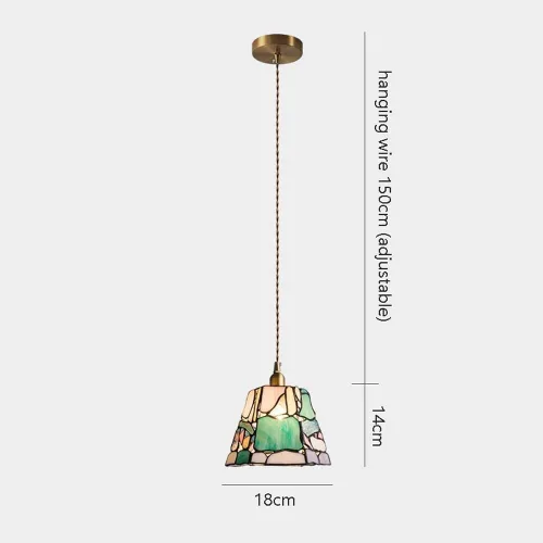 Vista 4 de Lámpara colgante vintage mini lámpara de techo de vidrio retro latón colgante luz para cocina isla comedor E27/E26 enchufes