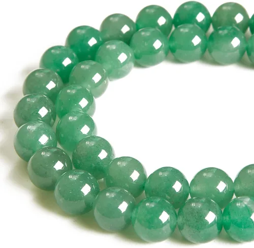 Vista 31 de 60 piezas de cuentas de turquesa africana natural de 6 mm, cuentas de piedras preciosas naturales, cuentas sueltas redondas para hacer joyas