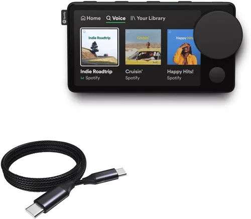 Vista 12 de BoxWave Cable compatible con Spotify Car Thing, cable AllCharge 3 en 1 para Spotify Car Thing, color negro azabache
