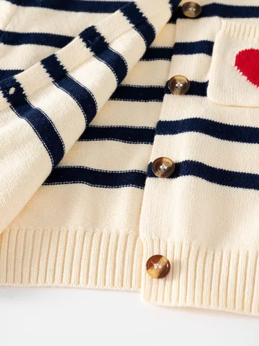 Vista 7 de Suéter de punto para niñas pequeñas, suéter de algodón con cuello redondo, suéter de manga larga, abrigo para otoño e invierno