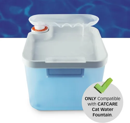 Vista 4 de PET STANDARD Filtro de agua de repuesto y esponjas de prefiltro compatibles con la fuente de agua CATCARE para gatos, paquete de 2