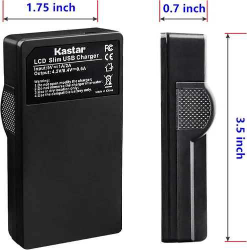 Vista 4 de Kastar Batería (X2) y cargador LCD delgado para URC 11N09T NC0910 RLI-007-1 MX-810 MX-880 MX-890 MX-950 MX-980 Mandos a distancia universales