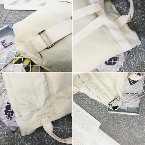 Vista 7 de KARRESLY Mochila vintage para mujer, mochila de lona casual para hombre, Marrón
