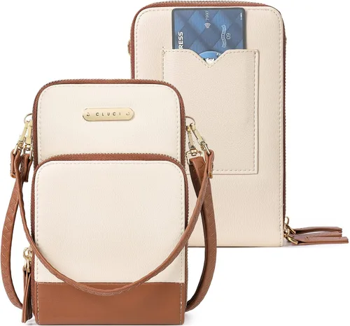 Vista 7 de CLUCI Bolsos cruzados pequeños para mujer de cuero para teléfono celular