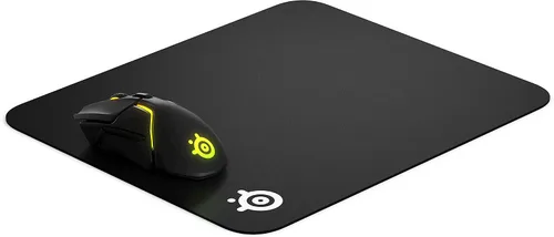 Vista 3 de SteelSeries QcK - Alfombrilla de mouse para juegos, tela gruesa media, seguimiento de picos y estabilidad, color negro