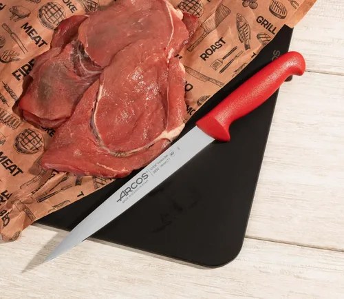 Vista 6 de Arcos Cuchillo de filete de acero inoxidable nitrum de 7 pulgadas. Mango ergonómico de polipropileno y hoja de 7.480 in. Cuchillo afilado