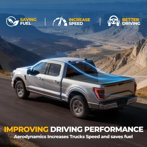 Vista 5 de Auto Dynasty Cubierta FRP Tonneau de perfil bajo para Ram 1500 2019-2025