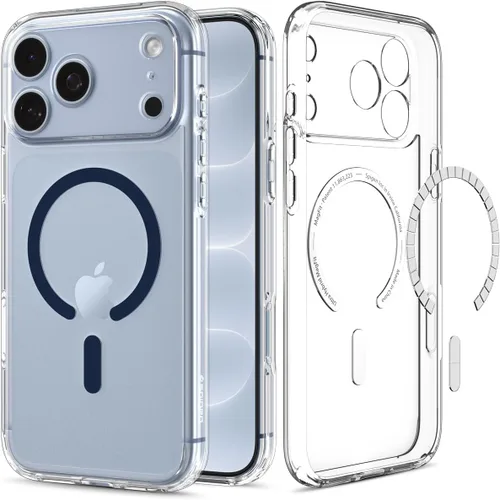 Vista 17 de Spigen Funda para iPhone 17, Ultra Hybrid MagFit [Control de cámara cubierta de TPU] [Anti-amarilleo] [Compatible con Magsafe] - Grafito