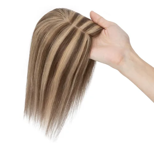 Vista 40 de Rich Choices Pelucas con topper de cabello para mujeres, cabello humano real 100% Remy, sin flequillo, para mujeres con adelgazamiento en la parte