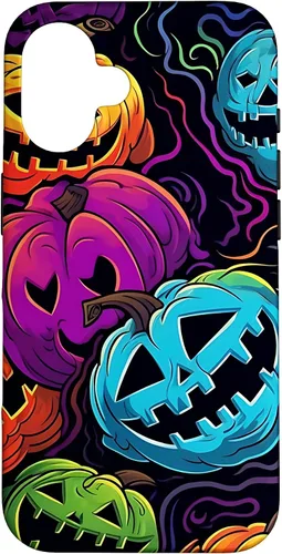 Vista 28 de Funda para iPhone 11 Pro Max Halloween Scary Pumpkin Graffiti