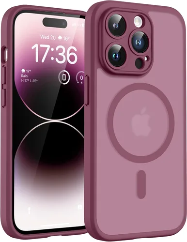 Vista 58 de TOCOL Funda para iPhone 11, compatible con Magsafe, protección completa de cámara, imanes integrados, protección contra caídas, funda translúcida