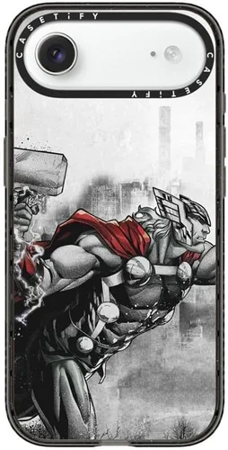 Vista 23 de CASETiFY Funda para iPhone Air, compatible con MagSafe Marvel VS CoLab Protección contra caídas de grado militar 4x de 8.2 pies Funda Capitán