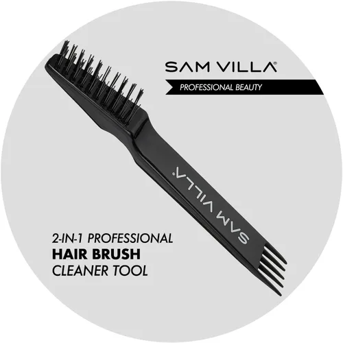 Vista 2 de Sam Villa Herramienta limpiadora de cepillos de pelo profesional 2 en 1 para todos los tipos de cepillos de cabello