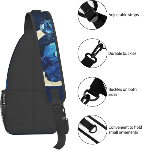 Vista 4 de DVKMWI Mochila bandolera multiusos con llavero, para viajes, senderismo, gimnasio, L-5