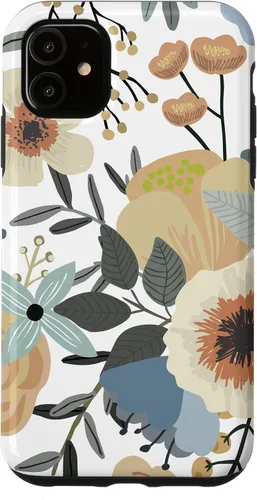 Vista 8 de iPhone 16 Boho Wildflower Garden Earth Tone Botanical Floral Pattern Case