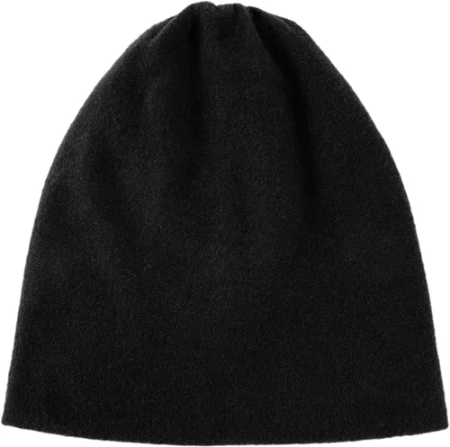 Vista 3 de Villand Gorro de lana merino 100% para mujeres y hombres con bolsa de regalo, sombrero de lana de doble capa, gorro de esquí de punto para invierno