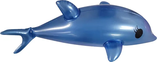 Vista 5 de Juguete inflable de delfín perlado azul y rosa de 22 pulgadas (juego de 2) inflable para playa junto a la piscina