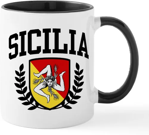 Vista 42 de CafePress Sicilia Mug - Taza de café de cerámica (11.0 fl oz)