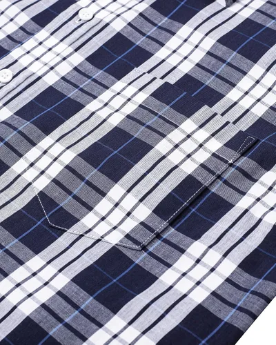 Vista 4 de Alimens & Gentle - Camisas a cuadros con botones para hombre, camisas de vestir de manga larga, de algodón, corte estándar