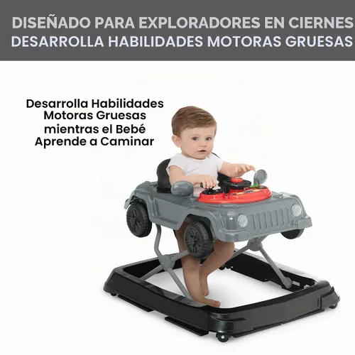 Vista 4 de Andador de actividades Jeep Wrangler de Delta Children, color gris