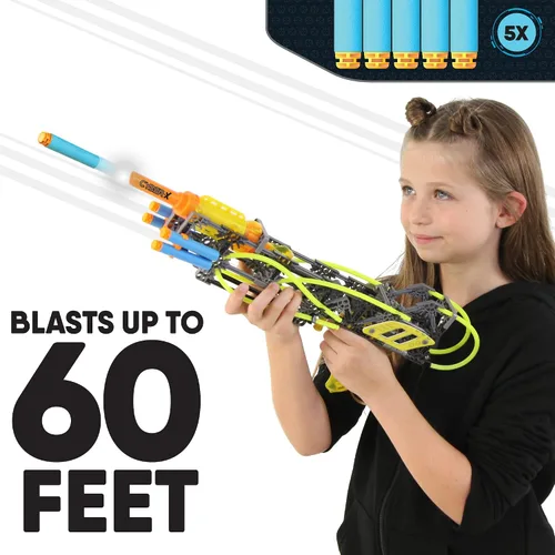 Vista 4 de K'NEX Cyber-X C5 Neostrike - Explota hasta 60 pies – 176 piezas, 4 construcciones, objetivos, 5 dardos – Gran regalo para niños de 8 años en adelante