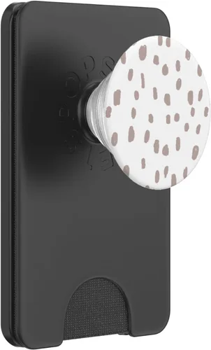 Vista 7 de PopSockets estéticos intercambiables con patrón dálmata, color blanco, color tostado, mínimo, neutro, PopSockets