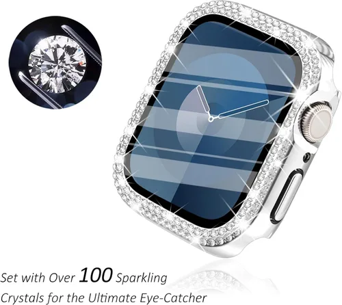 Vista 113 de Surace Bling - Carcasa con protector de pantalla para Apple Watch Series 3, 2, 1 de 1.496 pulgadas