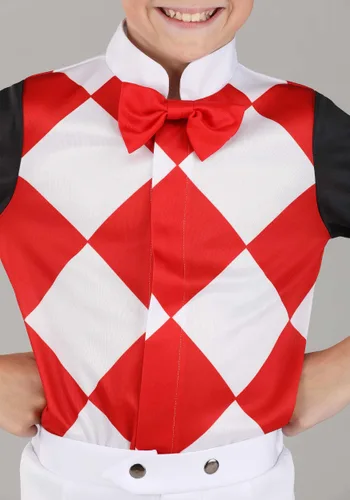 Vista 3 de Disfraz de Camisa de Jockey Roja para Niños Multicolor