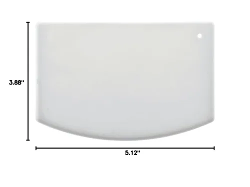 Vista 3 de Raspador de cuenco de plástico Winco White HDPE - 5 1/8 pulgadas de largo x 3 7/8 pulgadas de alto