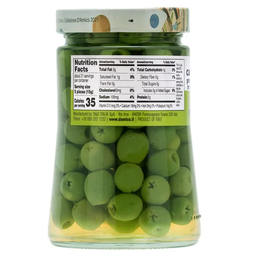 Vista 2 de FRATELLI D'AMICO Castelvetrano Aceitunas verdes sicilianas, aceitunas naturales, 24 onzas
