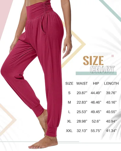 Vista 6 de Ficerd Paquete de 3 pantalones deportivos para mujer, cómodos pantalones de descanso con bolsillos de cintura alta, pantalones deportivos cómodos