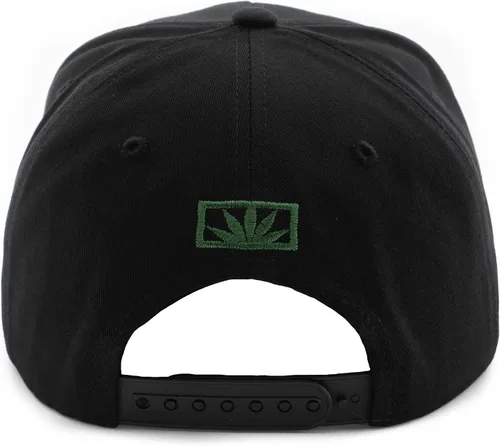 Vista 7 de Gorra de béisbol bordada con diseño de hojas de marihuana y cannabis