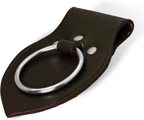 Vista 19 de Armory Replicas - Soporte de hacha de batalla vikingo medieval forjado a mano - Funda de cinturón de arma de cuero bovino funcional para disfraz